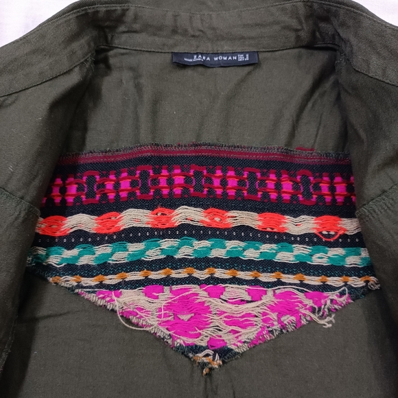 Olive denim jacket - Picture 4 of 6